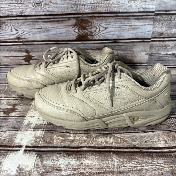 Brooks Addiction Walker Shoes Size 8.5 8-1/2 tan - Picture 3 of 6